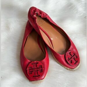 Tory Burch espadrille flats, red sz 8